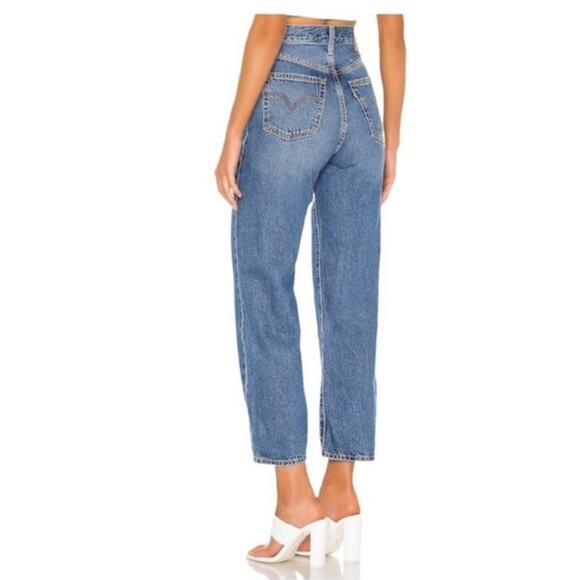 Levi's Ribcage Straight Women's Ankle Jeans in At The Ready Medium Wash Sz 24 - Picture 2 of 14